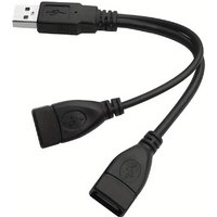 USB 2.0 A 1 Male To Dual USB Female Data Hub Power Adapter USB One To Two Splitter USB Charging Power Cable Cord Extension Cable