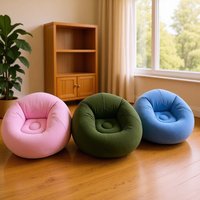Inflatable Ball Sofa Foldable Portable Spherical Lazy Sofa Color Box Packaging Outdoor Camping Lounge Chair for Home Living Room