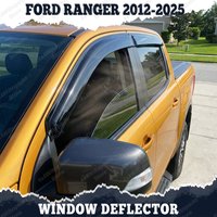 Fenster Visier Für Ford Ranger T6 T7 T8 T9 Wildtrak Rauch Schwarz Fenster Deflektor Sonne Regen Wachen Auto Zubehör Doppel cab