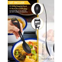 Camping Utensils Set Stainless Steel Outdoor Survival Gear 5 in 1 Tableware Travel Hiking Cutlery Fork Spoon Opener
