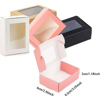 10pcs Square Cake Carriers Clear Windows, White Paper Boxes For Pies, Donuts, Muffins, Chocolates, Ideal For Weddings, Parties