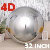 3Pcs 32inch Silver Gold 4D Balloon Foil Mylar Sphere Balloon for Birthday Party Wedding Valentine's Day Baby Shower Decorations