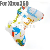 1pc Replacement Water Transfer Printing Protective Skin For Xbox 360 Soft Silicone Case Gamepad Accessories