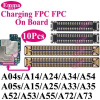 10Pcs Charging FPC Connector On Board For Samsung Galaxy A04s A14 A24 A34 A54 A05s A15 A25 A33 A35 Mainboard Flex Cable Plug