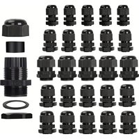 Kabelverschraubung M8 M10 M12 M16 M20 PG7 PG9 PG11 PG16 Wasserdichte Kabelverschraubungen aus Kunststoff/Nylon, Kabelverbinder IP68 für Elektrokabel