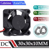Gdstime 3010 Fan 24V 12V 5V Fan 30x10MM Dual Ball Brushless Cooling Fan 3CM 30mm Micro Cooler Fan for Car Lamp&Audio Cooling