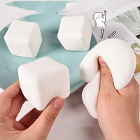 1Pc Plasticity Slow Rebound Tofu Soft Pinch Funny Squeeze Toy for Kids Creative Simulation Tofu Decompressing Toy Gifts