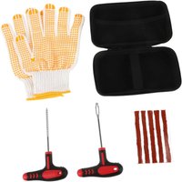 Durable Tire Repair Patch Tool Kit for Fixes Heavy Duty Puncture Repair Tool for Cars Atvs and Motorcycles 1Set Tire Plug Kit