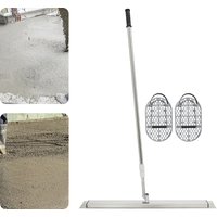 Concrete Trowel Large with Nylon Polishing Shoes Adjustable Telescopic Pole 360° Rotation for Road House Dam Cement Smoothing