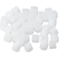 50pcs Plastic Gears White 10 Teeth Model 102A Reduction Gear Plastic Worm Gears for RC Car Robot