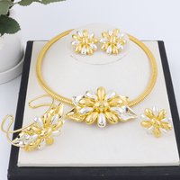 sale jewelry for woman dubai 18k gold plated jewelry clearance sale items wholesale woman 4-piece set of statement jewelry woman