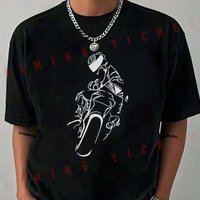 Motorcycle Rider Graphic T-Shirt Moto Riders Summer Men's Fashion Casual O-Neck Tops Tee 2026