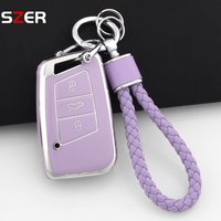 New TPU Car Key Case Cover For Volkswagen VW Magotan Passat B8 For Skoda Superb A7 Protected Shell Fob Accessories Keychain
