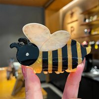 Animal Design Hair Clips Strong Hold Shakr Clawas Simple Acrylic Cute Ponytail Holder Hairpin With Rhinestone Simple Barrette