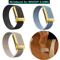 Wool Knit Wristband for WHOOP 5.0/MG Health Tracker Bracelet Golden Border Soft Wrist Strap Washable for WHOOP 5.0/MG Accessory
