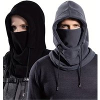 AliExpress NONE 3-in-1 Winter Hooded Neck Balaclava Scarf Windproof Warm Neck Gaiter with Facemask for Outdoor Activities Cycling 5colors