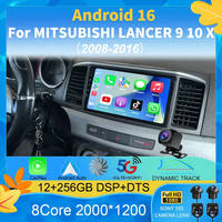 Android 16 Radio Samochodowe do MITSUBISHI LANCER 9 10 X 2008 - 2016, Odtwarzacz Wideo, 9-calowy Stereo Audio GPS, Carplay Auto Screen