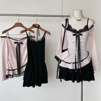 Elegant Two Piece T shirt Set Women Korean Short Sleeve Tees Striped Print Casual New Daily Fashion Outfits Outfits 2026 Sexy