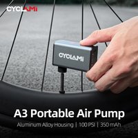CYCLAMI A3 Tire Inflator Portable Air Compressor Rechargeable Bike Cordless Electric Air Pump Auto Shut-Off For MTB Road Gravel