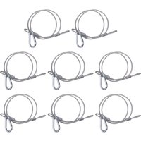 8PCS Safety Bond Wire 20KG 700mm Heavy Duty Stage Lighting DJ Cable Chain Safety Wire Ropes Lock Security Cables