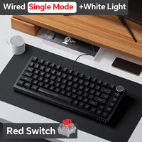 Ajazz AK820/AK820Pro Bluetooth5.1/Wireless 2.4G/C-Type Wired Custom Keyboard with Knob, Hot-Swappable Gaming Mechanical Keyboard