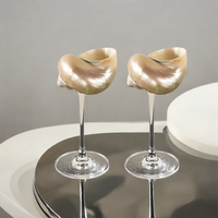 Shell Wine Glasses Valentine’s Day Gift Shell Wine Glasses Wedding Bridesmaids Gift Birthday Gift Decorative Gift (5.9inch)