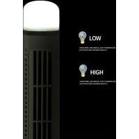 Portable Air Cooler Fan,Streamlined Tower Fan With LED,Powerful Wind,Space-Saving, Bladeless Design, USB Interface Durable Black