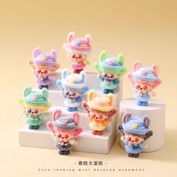 Cute Flocking Rabbit cute grain doll ornaments trendy toys blind box accessories blind bag pendant desktop Birthday Gift