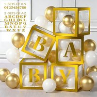 25cm Letter Box Transparent Balloon Gold Custom Baby Shower Girl Birthday Party Decoration Kids Wedding Balloon