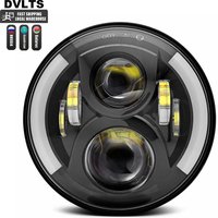 1pc 7 inch LED-Scheinwerfer drl hi/lo Strahl 50w Halo Ring Bernstein Engel Auge für Jeep Niva Motorrad Lada Offroad 4x4 Uaz 12V 24V