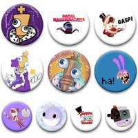 Caine Bubbles,Kinger Funny Cartoon Button Pin Daily Stylish Ornament Badge Exquisite Round Brooches for Backpack Accessorie Gift