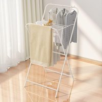 Foldable Floor-standing Clothes Drying Rack Small Heating Device Home Use Balcony Clothesline Hanging Clothes Dryer