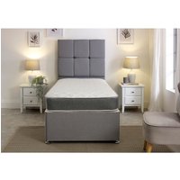 Grey Cooltouch Essentials 3ft Single Mattress 90 x 190cm 18cm Deep Bonnell Open Coil Spring with Foam Comfort Layer Soft Comfor