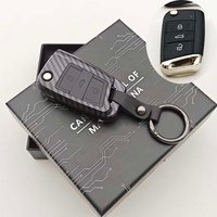 NEW 3D ABS Carbon Fiber Style Car Key Case Cover For VW Volkswagen Jetta Golf 7 MK7 Tiguan MK2 For SEAT Ateca Leon FR 2 Ibiza