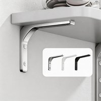 Floating Shelf Bracket Heavy Duty Black Steel Triangle Wall Mount Angle Support Rack for Shelves Furniture Hardware DIY 2/6PCS