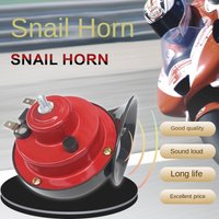 Waterproof Train Horn Suitable for Trucks, Boats, Cars, Motorcycles, Bicycles, Super Snail Horn, Red, Black, 12V