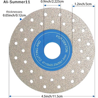 【Wq0】【A6L】1Pcs Wet And Dry Use For Ceramics And Granite Tiles 115mm Heavy-Duty Diamond Cutting Saw
