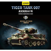 1603pcs Military Assembly Blocks Tiger Tank Late Model 007 Series Weitman Legendary Tank Commander Educational Toy