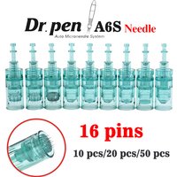 Dr Pen Ultima A6S 16 Pin Needle Cartridges 10pcs/20pcs/50pcs Bayonet Micro Needle Tips Replacement for Derma Pen