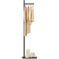 Coat Rack Metal,174 cm Heavy Duty Coat Tree, L shape Modern Hall Tree Free Standing with Rock Plate Base, Hanger Stand Suitable