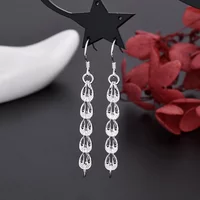 Cute 925 Sterling Silver Elegant Earrings for Women fashion Party Wedding Street Versatile Jewelry Valentine's Day Gifts