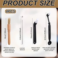 3/4/5/14Pcs For Espresso Coffee Machine Brewing Group Head Cleaning Brush Coffee Machine Cleaning Set Coffee Grinder Brush
