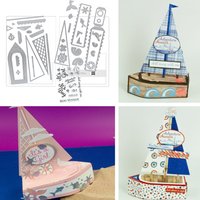 Dies for DIY Scrapbooking Greeting Card Handmade Diary June 2026 New Sail Away Boat Box Tonic Petal Perfection Die Set Beautiful