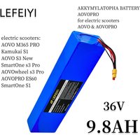 36V 9.8AH 18650 10S3P for AOVO AOVOPRO M365PRO Kugoo S1 Jintech electric scooter lithium battery