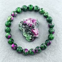 Natural Stone Bead Bracelet for Homme, Original Epidote Zoisite Stone, Energy Healing Jewelry for Yoga & Meditation