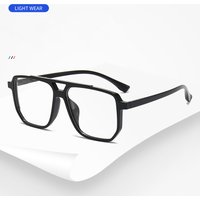 Optical Prescription Eyeglasses Frame Fashion Retro Pilot Double Bridge Glasses TR90 Ultra Light Eyewear Big Size Man Spectacle