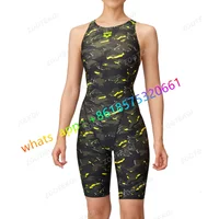 Swimsuits Competition Knee Length One Pieceswimsuit Women Triathlon Bodysuit Bikini Beach Wear Sport Comfort Bathing Suit
