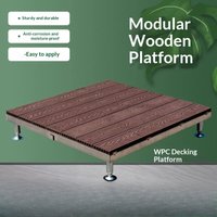 Wood Plastic Composite Modular Deck Tiles Waterproof Outdoor Flooring for Balcony Villa Courtyard Camping Home Decor