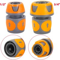 1/2" 3/4" Pipe Rubber Coated Water-through Quick Connectors Inner Diameter 12mm 20mm Garden Water Faucet Spray Gun Joints 2/5Pcs