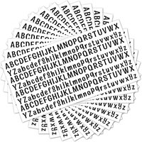 2Pcs 0.5 Inch 26 Black White English Letters Alphabet Uppercase lowercase Stickers Self-adhesive DIY Scrapbooking Diary Journal
